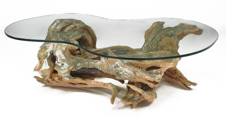 Mid-20th Century Driftwood Form, Cast Resin Coffee Table