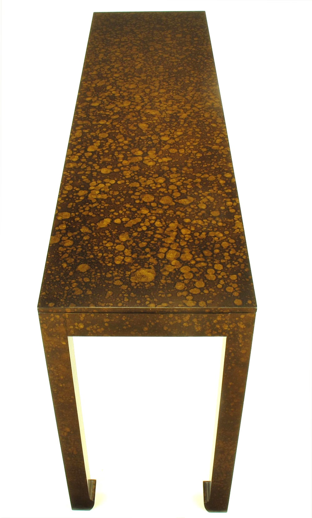 American Long Ming-Style Console Table Finished in Oil Drop Lacquer