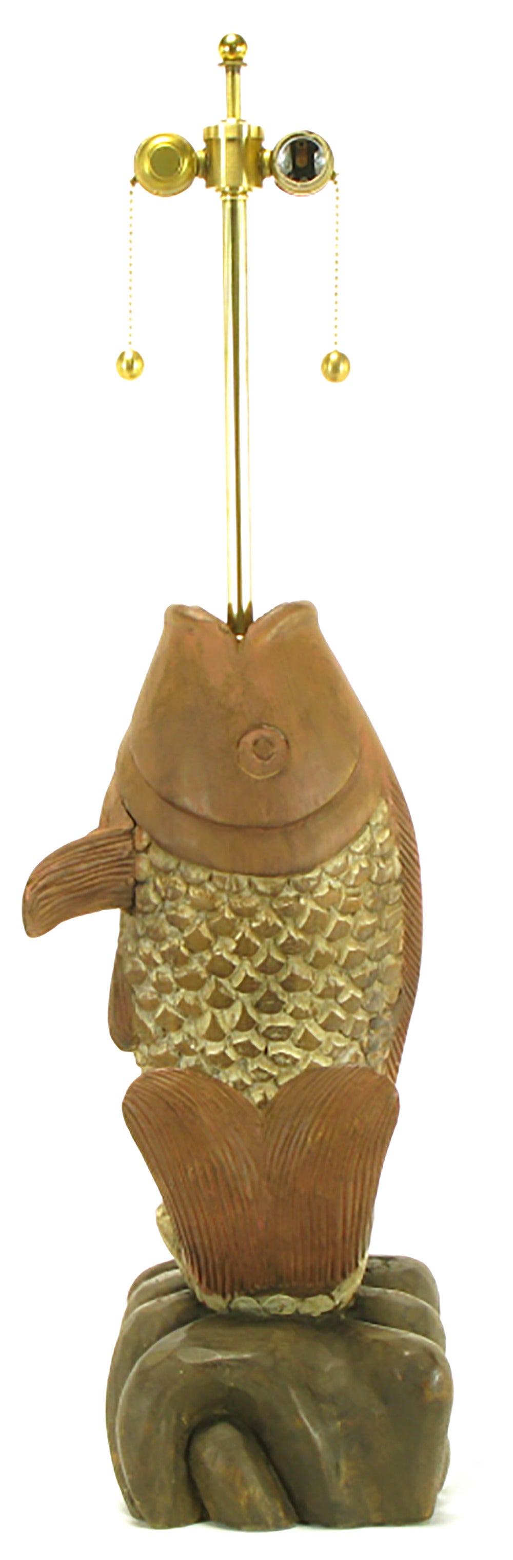 wooden fish lamp