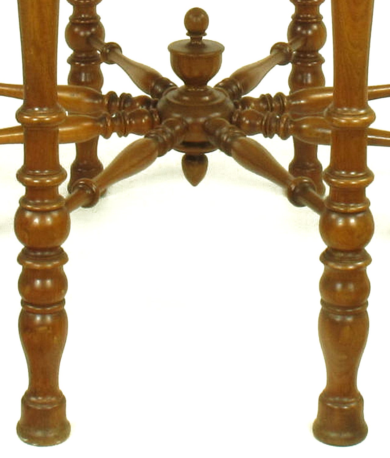 Early 20th Century Eight-Leg Walnut and Marble Eastlake Center Table For Sale