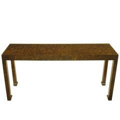 Long Ming-Style Console Table Finished in Oil Drop Lacquer