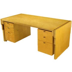 Pierre Paulin Bird's-Eye Maple and Walnut Inlay Executive Desk 5