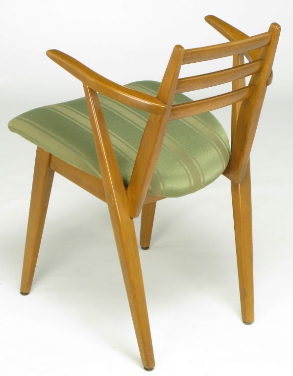 Mid-20th Century Four Jan Kuypers Birch Wood Dining Arm Chairs For Imperial