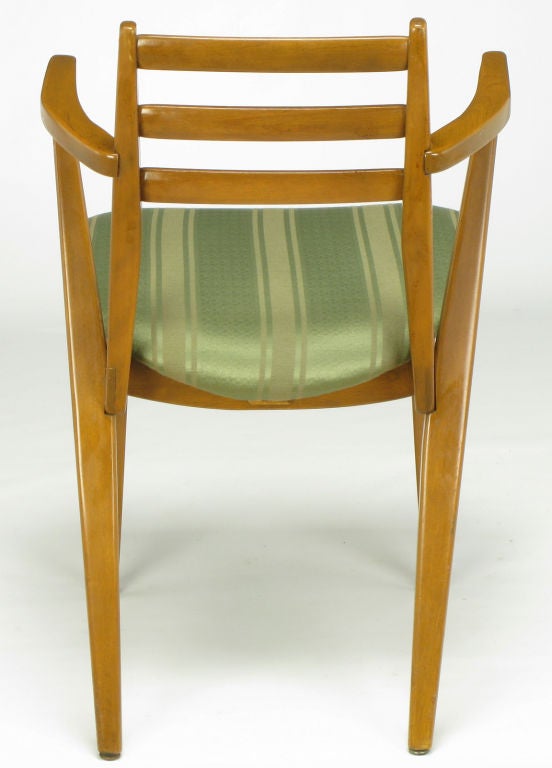 Four Jan Kuypers Birch Wood Dining Arm Chairs For Imperial 1