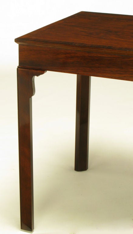 1940s Pair Custom Rosewood & Mahogany End Tables 1