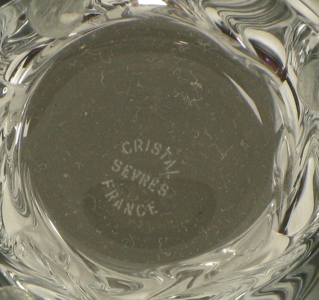 1970s Sevres Spiral Body Crystal Vase. 2