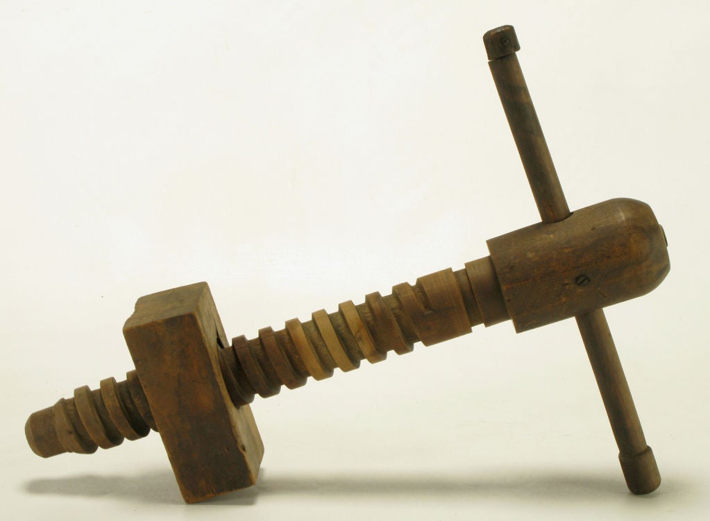 wooden screw press