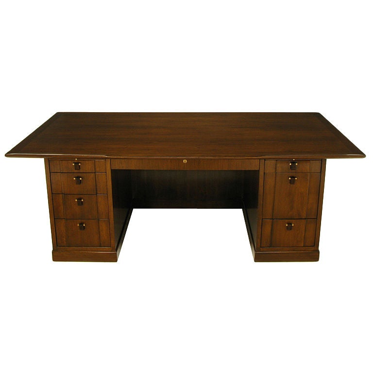 Edward Wormley Walnut & Rosewood Executive Desk