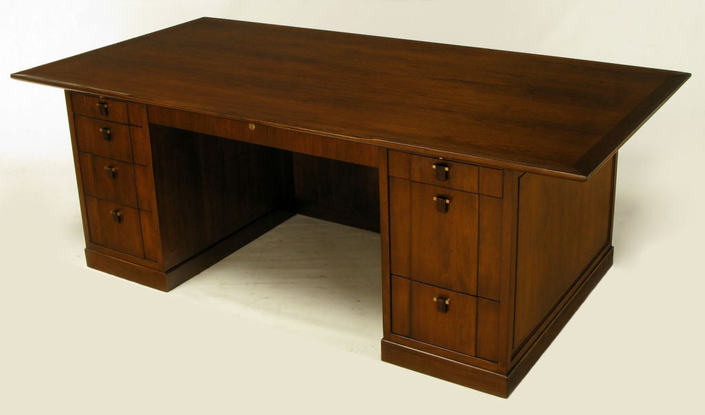 Edward Wormley Walnut & Rosewood Executive Desk 1