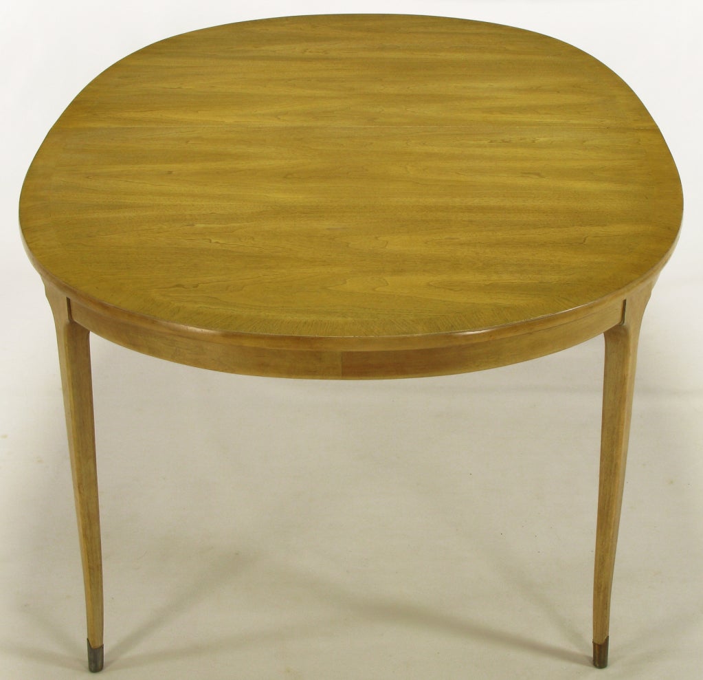 Bleached & Figured Walnut Oval Dining Table 2