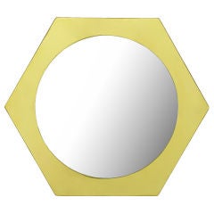 La Barge Hexagonal Solid Brass Frame Mirror. 12