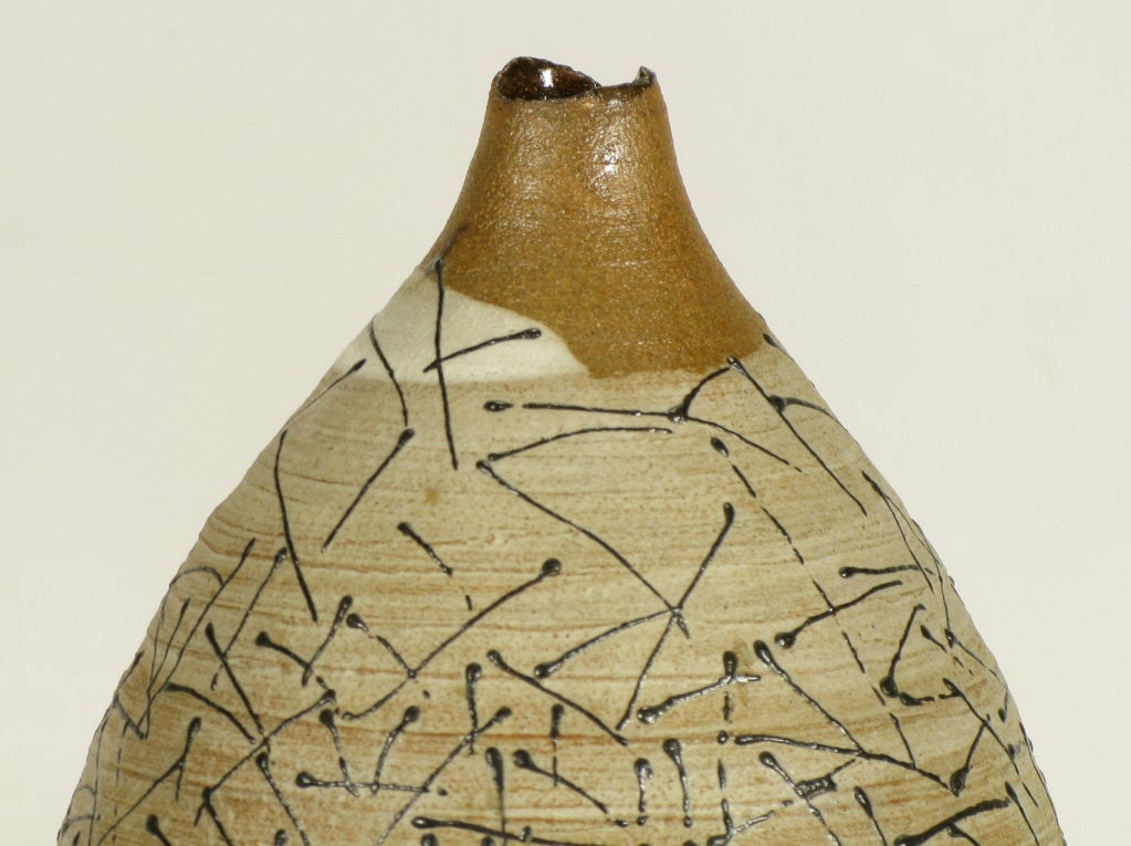 Hand Thrown & Glazed Terra Cotta Free Edge Vase 1