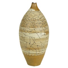 Hand Thrown & Glazed Terra Cotta Free Edge Vase