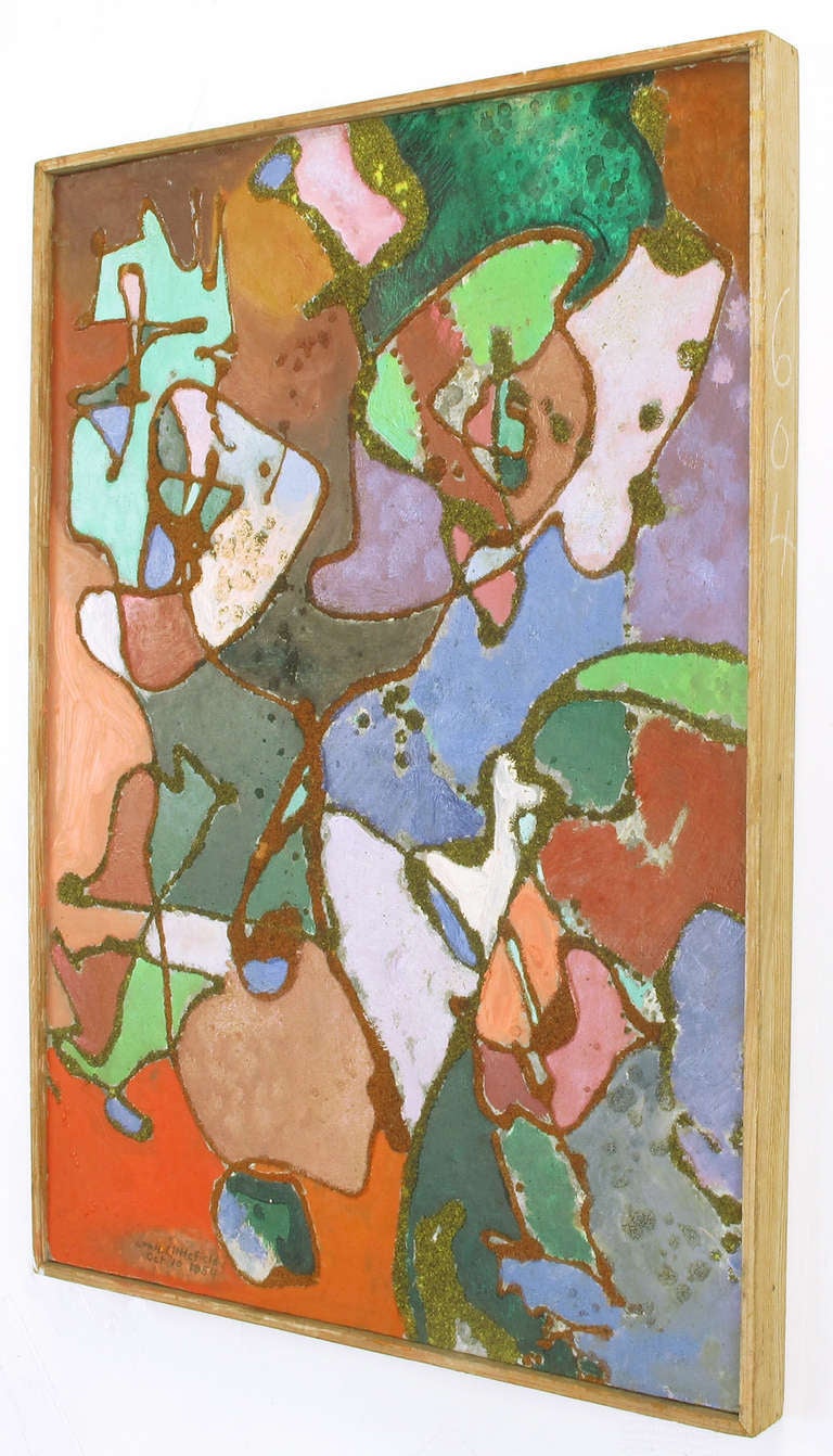 Mid-20th Century William H Littlefield (1902-1969) Abstract Mixed Media On Board
