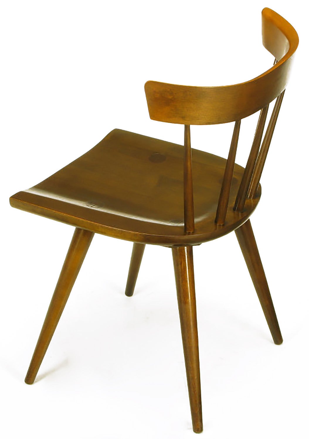 Esszimmerstühle aus dunklem Ahornholz von Paul McCobb mit Spindelrückenlehne (Mitte des 20. Jahrhunderts) im Angebot