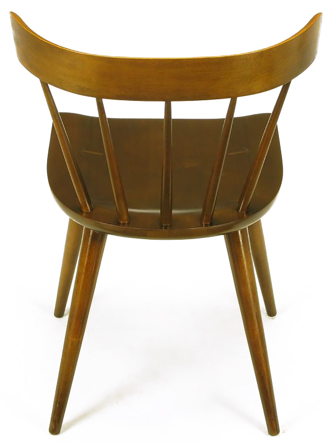 Mid-20th Century Four Paul McCobb Dark Maple Spindle-Back Dining Chairs For Sale