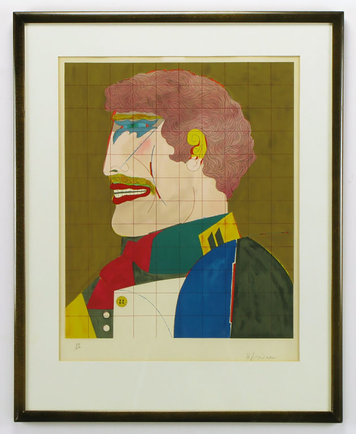 Richard Lindner (1901-1978) signed and numbered lithograph of a male portrait, entitled 