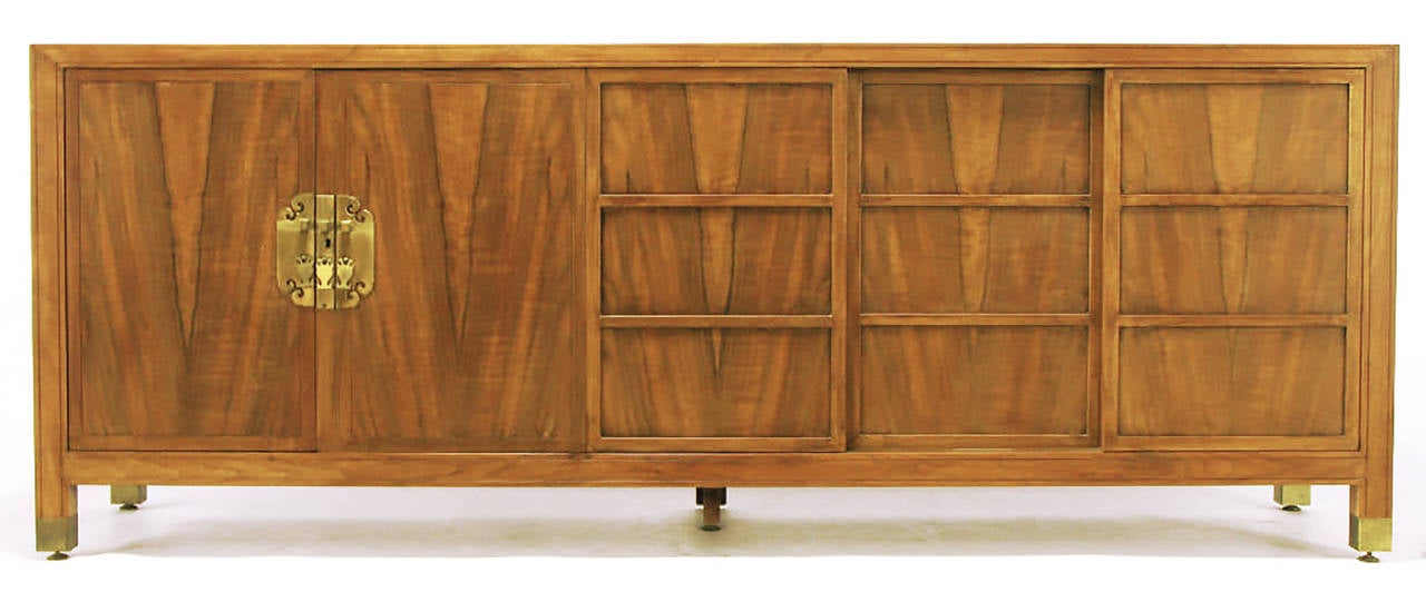 American Frank Van Steenberg for Baker Far East Collection Walnut Sideboard For Sale