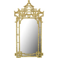 Large Lacquered Chinese Chippendale Mirror