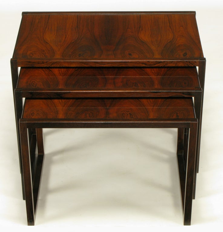 Trio Of Kai Kristiansen Rosewood Nesting Tables