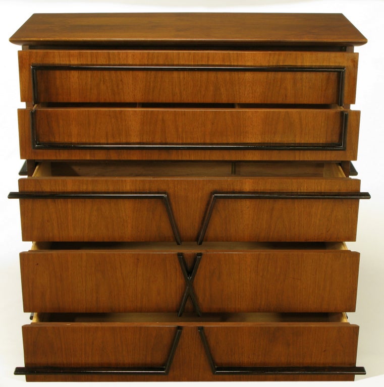 Mid-20th Century American Of Martinsville X-Front Tall Chest
