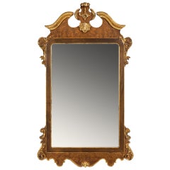 La Barge Italian Burl & Gilt Georgian Style Mirror