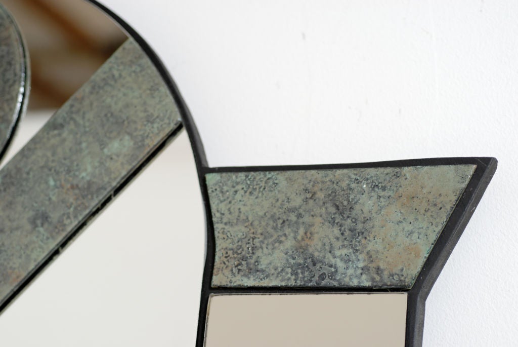 Espagnol Miroir postmoderniste signé David Marshall en vente