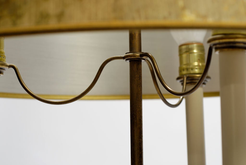 vintage lamp with hanging crystals