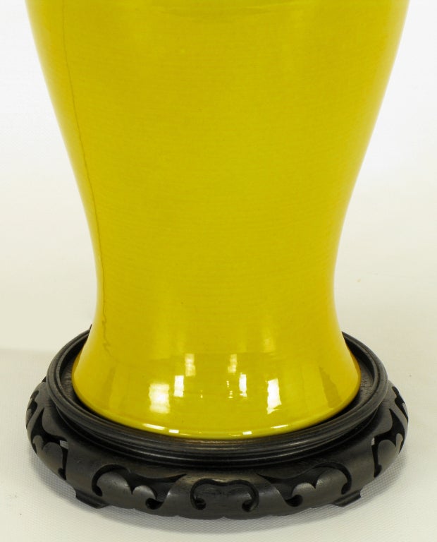 Warren Kessler Ochre Glaze Vase Form Table Lamp 1