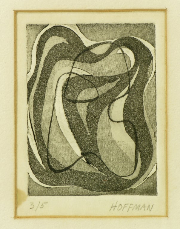 Abstrakte Lithographie Nr. 3/5 von William A. Hoffman (1920-2011) (amerikanisch) im Angebot