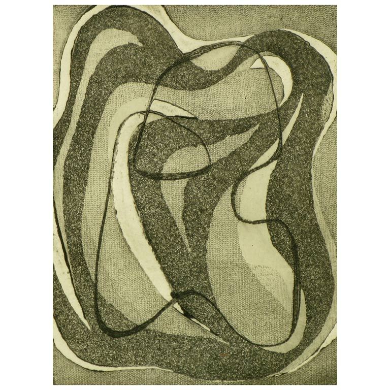 Abstrakte Lithographie Nr. 3/5 von William A. Hoffman (1920-2011) im Angebot