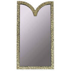 Faux Mother-of-Pearl and Black Lacquer Mirror by Baker 8