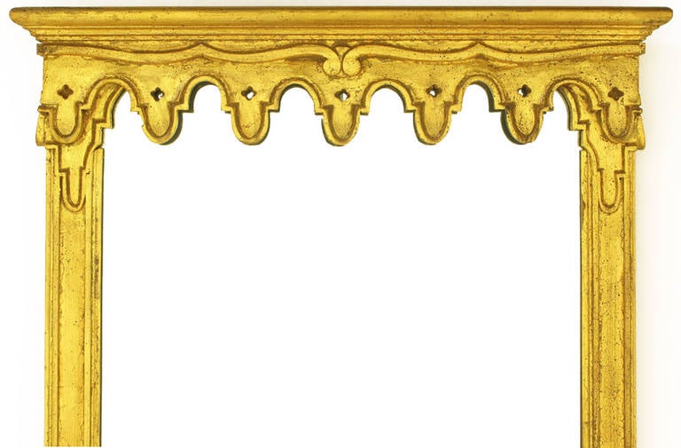 Mid-20th Century La Barge Italian Gilt Wood Pier Mirror and Table with Integral Jardiniere