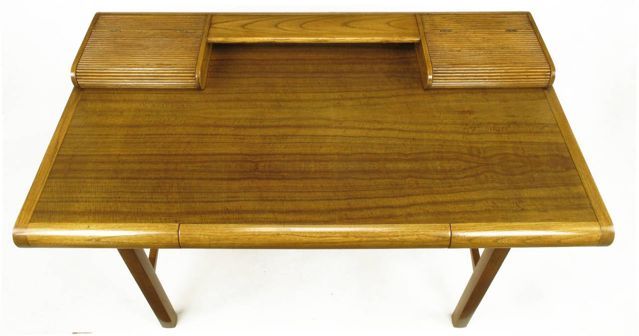 Rare Bert England East Indian Laurel and Ash Postmodern Writing Desk 1