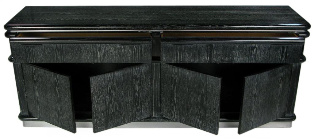 Jay Spectre Ebonized & Cerused Oak Cabinet