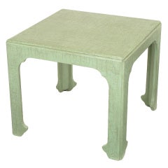 Baker Chinese End Table In Celadon Craquelure