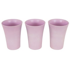 Set Three Scheurich Ceramic Matte Glazed Lavender Flower Pots