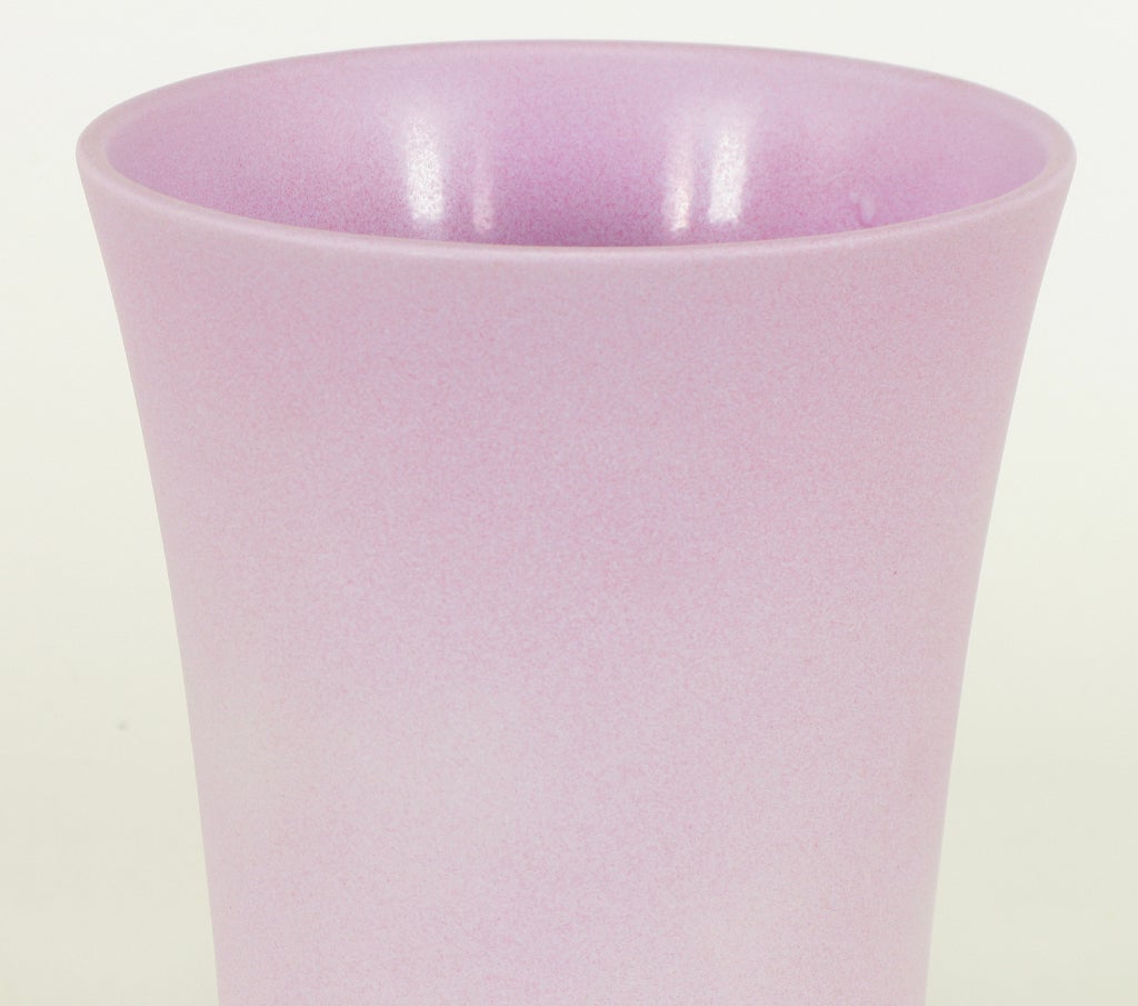 20th Century Set Three Scheurich Ceramic Matte Glazed Lavender Vases