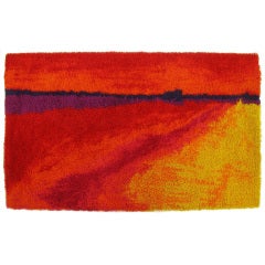 6' X 9' Rya Scandinavian Rug In Scarlet, Violet & Saffron