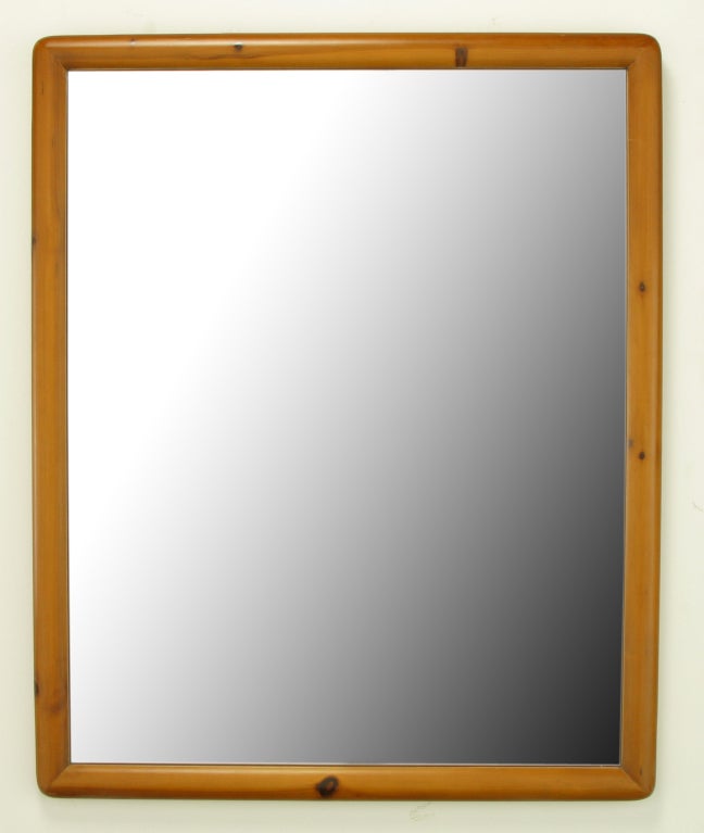 Franklin Shockey Rustic Modern Heart Pine Mirror For Sale at 1stDibs