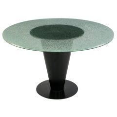 Joe D'Urso For Bieffe Plaft Conical Steel & Glass Dining Table