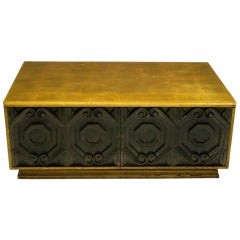 Retro Phyllis Morris Gilt And Bronze Finish Low Cabinet/Table