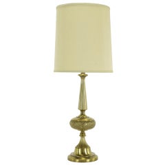 Vintage Elegant Rembrandt Brushed Brass Table Lamp