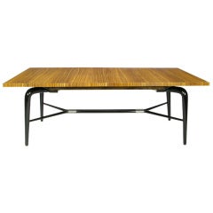 Monteverdi-Young Macassar Ebony & Black Lacquer Dining Table