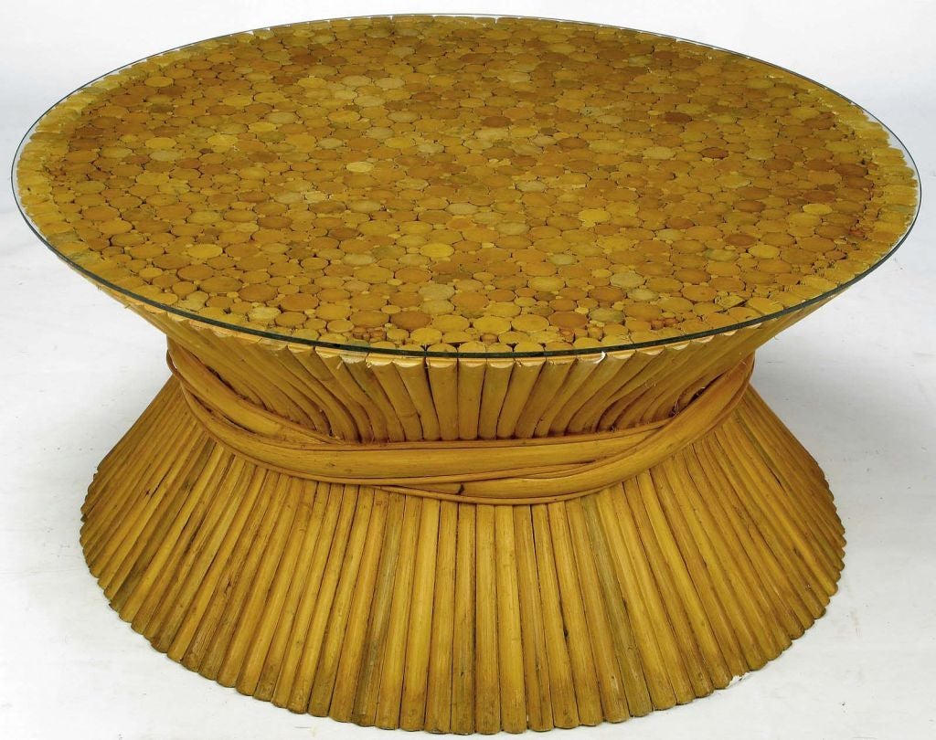 Sheaf Of Bamboo Coffee Table Attr McGuire