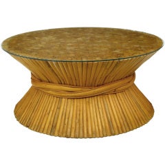 Vintage Sheaf Of Bamboo Coffee Table Attr McGuire