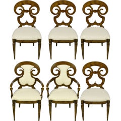 Six William Doezema Biedermeier Dining Chairs For Mastercraft