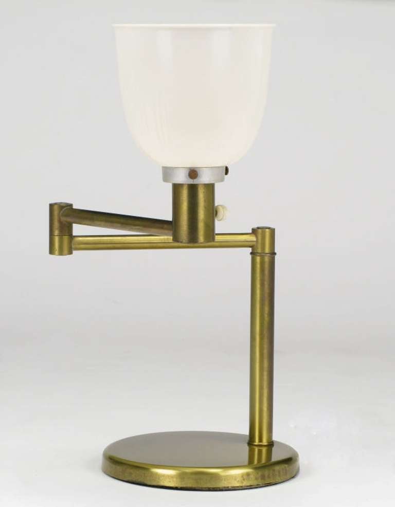 brass swing arm desk lamp