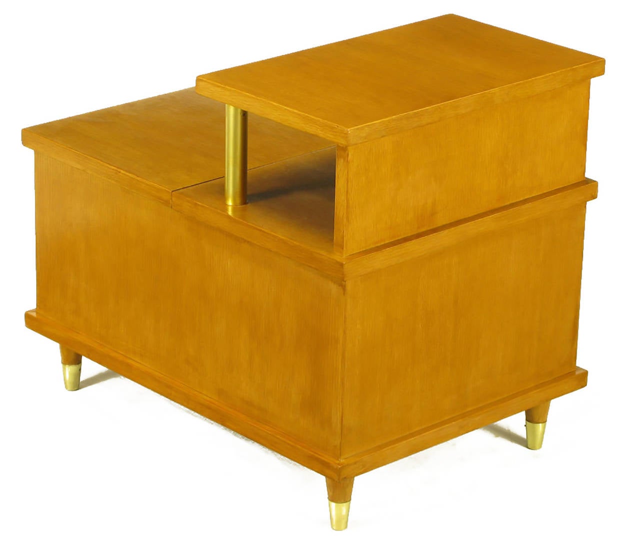 Mid-20th Century Pair of Two-Tier End Tables with Cedar-Lined Storage