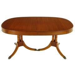 Double Pedestal Sheraton Style Mahogany Dining Table 10